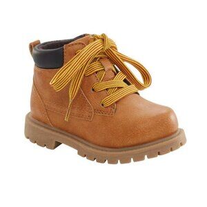 Carter's Kids/Youth Hiking Boots Tan/Brown Side Zip & Laces Boys Size 13 EUC